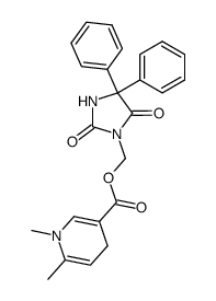 ((2,4-dioxo-5,5-diphenyl-3-imidazolidinyl)methyl)-1,6-dimethyl-1,4-dihydropyridine-3-carboxylate结构式