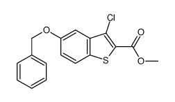 3-氯-5-(苯基甲氧基)-苯并[b]噻吩-2-羧酸甲酯结构式