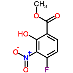 Benzoic acid, 4-fluoro-2-hydroxy-3-nitro-, Methyl ester Structure