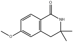 6-甲氧基-3,3-二甲基-3,4-二氢异喹啉-1(2H)-酮结构式