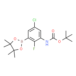 氨基甲酸,N-[5-氯-2-氟-3-(4,4,5,5-四甲基-1,3,2-二氧杂硼杂环戊烷-2-基)苯基]-1,1-二甲基乙基酯结构式