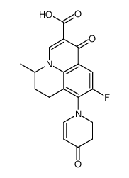 9-fluoro-6,7-dihydro-5-methyl-1-oxo-8-(4-oxo-1,2,3,4-tetrahydro-1-pyridyl)-1H,5H-benzo[i,j]quinolizine-2-carboxylic acid结构式