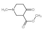 1-甲基-4-哌啶酮-3-羧酸甲酯结构式