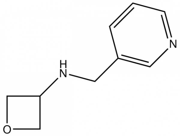 N -(吡啶-3-基甲基)氧杂环丁烷-3-胺结构式