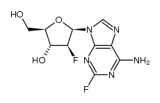 9H-Purin-6-amine, 9-(2-deoxy-2-fluoro-β-D-arabinofuranosyl)-2-fluoro- structure