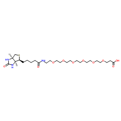 21-[D(+)-生物素基氨基]-4,7,10,13,16,19-六氧杂二十一烷酸结构式