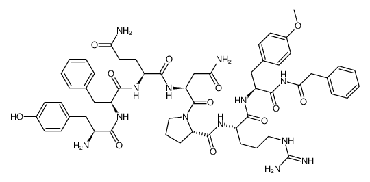 (Phenylac1,D-Tyr(Me)2,Arg6·8,Tyr-NH29)-Vasopressin trifluoroacetate salt结构式