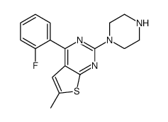 4-(2-fluorophenyl)-6-methyl-2-piperazin-1-ylthieno[2,3-d]pyrimidine Structure