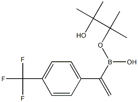 4,4,5,5-四甲基-2-(1-(4-(三氟甲基)苯基)乙烯基)-1,3,2-二氧硼杂环戊烷结构式