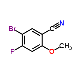 5-Bromo-4-fluoro-2-methoxy-benzonitrile结构式
