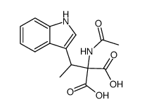 acetylamino-(1-indol-3-yl-ethyl)-malonic acid结构式