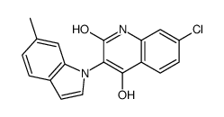 7-chloro-4-hydroxy-3-(6-methylindol-1-yl)-1H-quinolin-2-one Structure