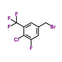 5-(Bromomethyl)-2-chloro-1-fluoro-3-(trifluoromethyl)benzene结构式