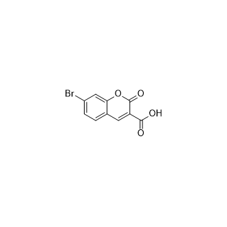 7-溴-2-氧代-2H-色烯-3-羧酸结构式