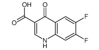 6,7-difluoro-4-oxo-1H-quinoline-3-carboxylic acid结构式