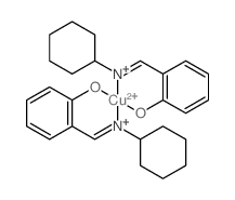 Copper,bis[2-[(cyclohexylimino)methyl]phenolato-N,O]- (9CI)结构式