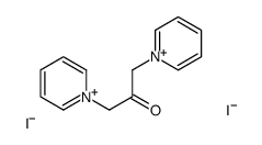 1,3-di(pyridin-1-ium-1-yl)propan-2-one,diiodide Structure