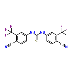 1,3-Bis(4-cyano-3-(trifluoromethyl)phenyl)thiourea structure
