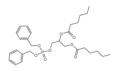 3-((bis(benzyloxy)phosphoryl)oxy)propane-1,2-diyl dihexanoate Structure