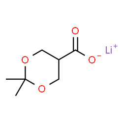 2,2-二甲基-1,3-二恶烷-5-羧酸锂结构式