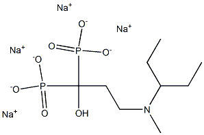 (1-羟基-3-(甲基(戊烷-3-基)氨基)-1-膦酰基丙基)膦酸氢钠结构式