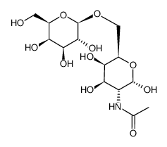 2-乙酰氨基-2-脱氧-6-o-(beta-d-半乳糖)-d-半乳糖结构式