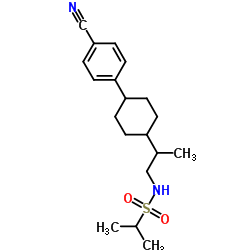 N-[2-(4'-氰基联苯-4-基)丙基]-2-丙烷磺酰胺结构式