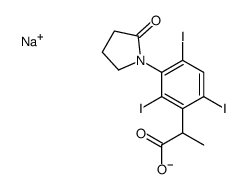 2-[3-(2-Oxo-1-pyrrolidinyl)-2,4,6-triiodophenyl]propionic acid sodium salt结构式
