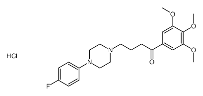 4-[4-(4-fluorophenyl)piperazin-1-ium-1-yl]-1-(3,4,5-trimethoxyphenyl)butan-1-one,chloride结构式