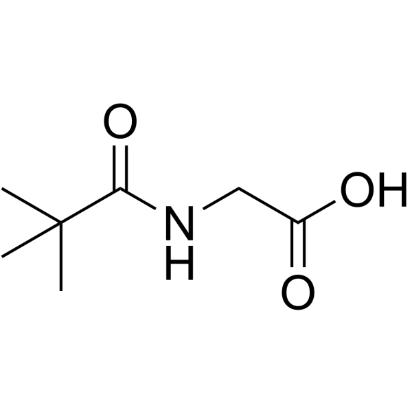 [(2,2-Dimethylpropanoyl)amino]acetic acid structure