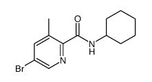 5-溴-n-环己基-3-甲基吡啶甲酰胺结构式