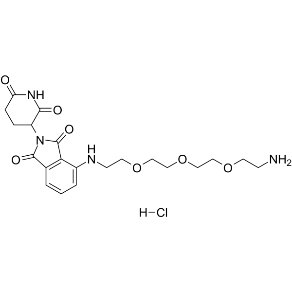 Pomalidomide-PEG3-C2-NH2 hydrochloride Structure