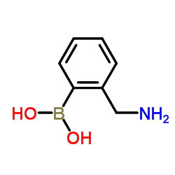[2-(Aminomethyl)phenyl]boronic acid structure