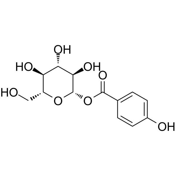 1-(4-Hydroxybenzoyl)glucose Structure