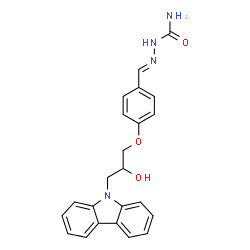 (E)-2-(4-(3-(9H-carbazol-9-yl)-2-hydroxypropoxy)benzylidene)hydrazine-1-carboxamide Structure