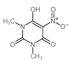 6-hydroxy-1,3-dimethyl-5-nitro-pyrimidine-2,4-dione结构式