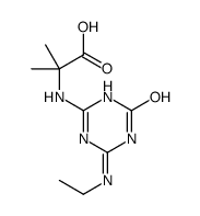 2-[N-[6-(Ethylamino)-1,4-dihydro-4-oxo-1,3,5-triazin-2-yl]amino]-2-methylpropionic acid Structure