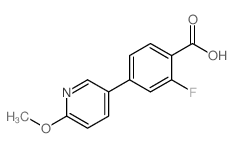 2-氟-4-(6-甲氧基吡啶-3-基)苯甲酸结构式