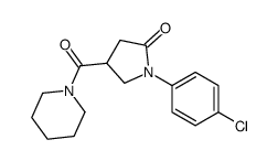 2-Pyrrolidinone, 1-(p-chlorophenyl)-4-piperidinocarbonyl-结构式