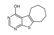 3,5,6,7,8,9-hexahydrocyclohepta[2,3]thieno[2,4-d]pyrimidin-4-one结构式