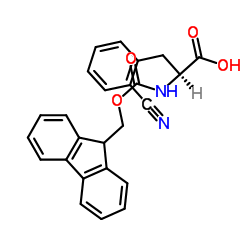 (S)-2-((((9H-芴-9-基)甲氧基)羰基)氨基)-3-(2-氰基苯基)丙酸结构式