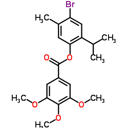 4-Bromo-2-isopropyl-5-methylphenyl 3,4,5-trimethoxybenzoate Structure