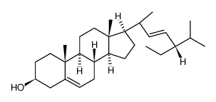 (3beta,22E,24R)-stigmasta-5,22-dien-3-ol结构式
