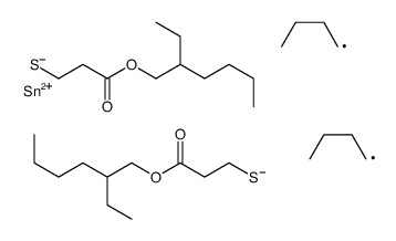 5,5-二丁基-12-乙基-9-氧代-10-氧杂-4,6-二硫杂-5-锡杂十六烷酸-2-乙基己基酯结构式