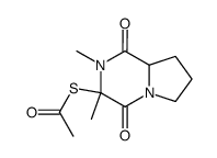 3-acetylsulfanyl-2,3-dimethyl-hexahydro-pyrrolo[1,2-a]pyrazine-1,4-dione结构式