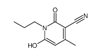 1,2-dihydro-6-hydroxy-4-methyl-2-oxo-1-propyl-3-Pyridinecarbonitrile 3-Pyridinecarbonitrile,1,2-dihydro-6-hydroxy-4-methyl-2-oxo-1-propyl- Structure