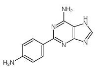 2-(4-aminophenyl)-5H-purin-6-amine结构式