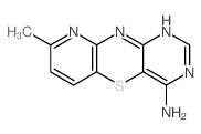 8-Methyl-10H-pyrido(3,2-b)pyrimido(4,5-e)(1,4)thiazin-4-amine结构式