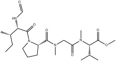 N-Formyl-L-Ile-L-Pro-N-methyl-Gly-N-methyl-L-Val-OMe Structure