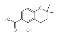 5-hydroxy-2,2-dimethyl-3,4-dihydro-2H-1-benzopyran-6-carboxylic acid Structure